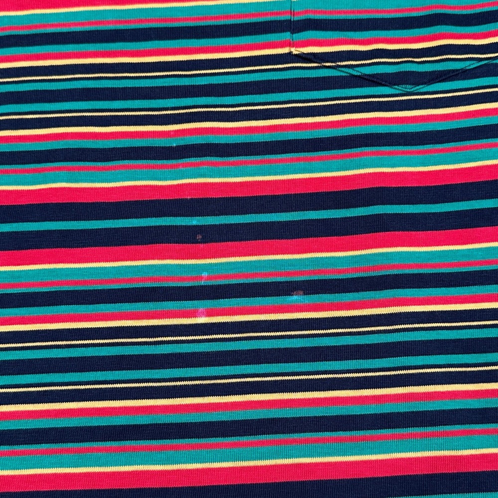 Vintage Stussy 80s Rasta Rare Stripe Pocket T-Shirt Sz Medium Black - Picture 6 of 10